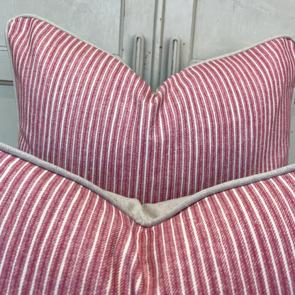 Cushions Made In Fermoie Luxury Designer Poulton Stripe Pink Cushion Pillow Throw Cover