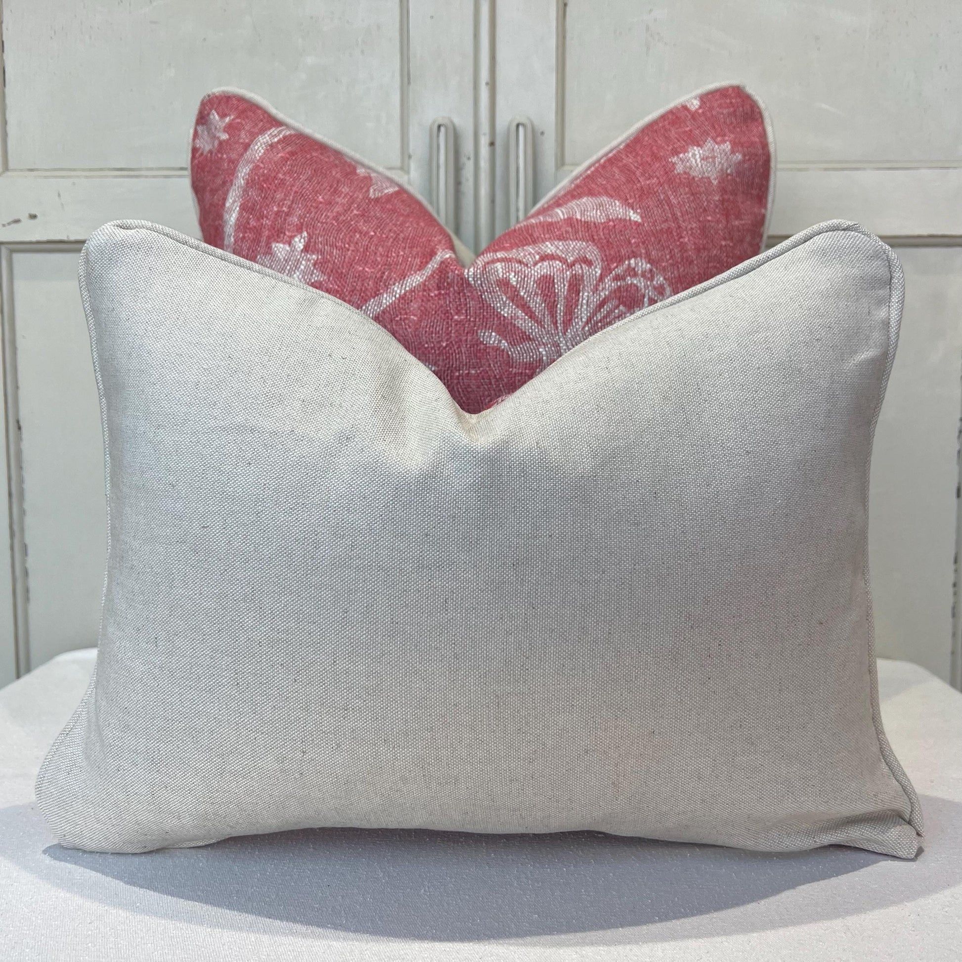 Cushions Made In Fermoie Luxury Designer Astrea Floral Raspberry Red Cushion Pillow Throw Cover