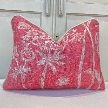 Cushions Made In Fermoie Luxury Designer Astrea Floral Raspberry Red Cushion Pillow Throw Cover