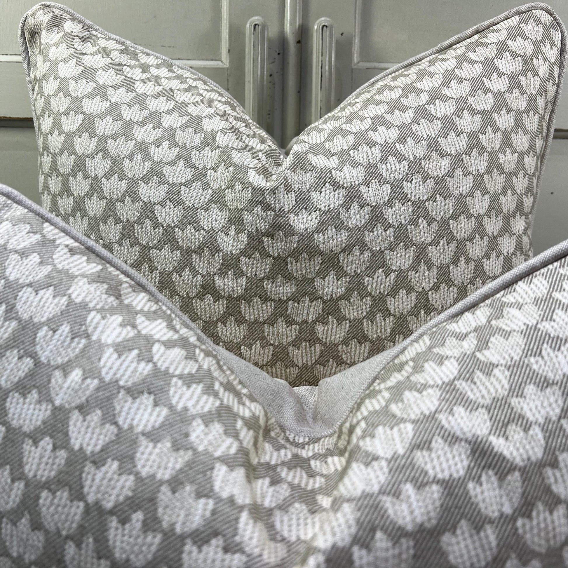 Cushions Made In Fermoie Eythorne Luxury Designer Decorative Pale Green Neutral Cotton Cushion Pillow Throw Cover
