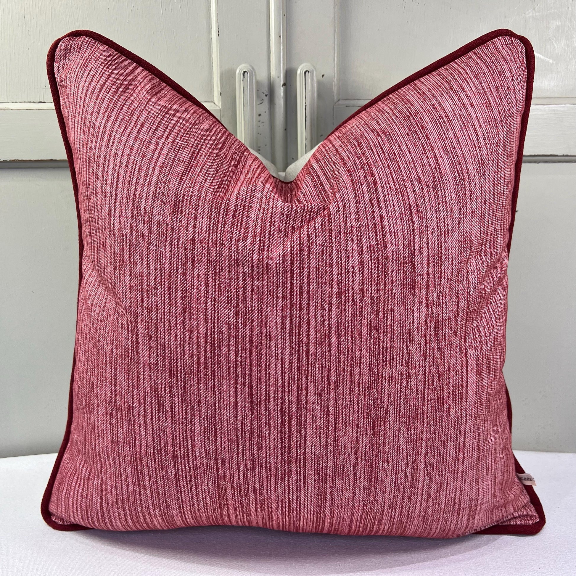Cushions Made In Fermoie Strie Luxury Designer Decorative Burgundy Cotton Cushion Pillow Throw Cover