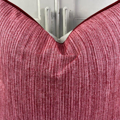 Cushions Made In Fermoie Strie Luxury Designer Decorative Burgundy Cotton Cushion Pillow Throw Cover