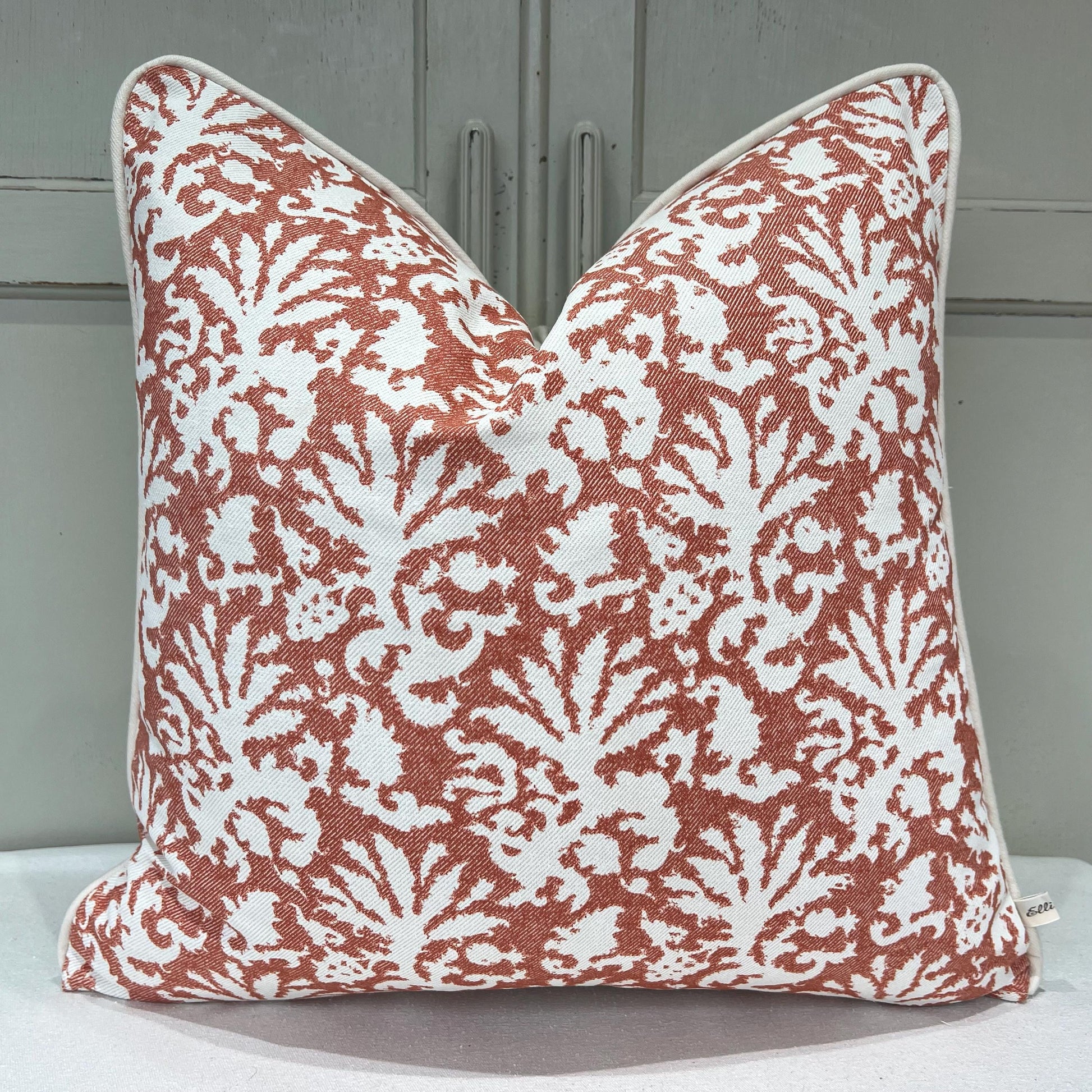 Cushions Made In Fermoie Aylsham Luxury Designer Decorative Orange Cotton Cushion Pillow Throw Cover