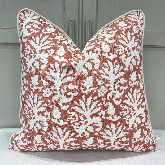 Cushions Made In Fermoie Aylsham Luxury Designer Decorative Orange Cotton Cushion Pillow Throw Cover