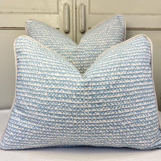 Cushions Made In Fermoie Mendip Decorative Pale Blue Neutral Cotton Cushion Pillow Throw Cover