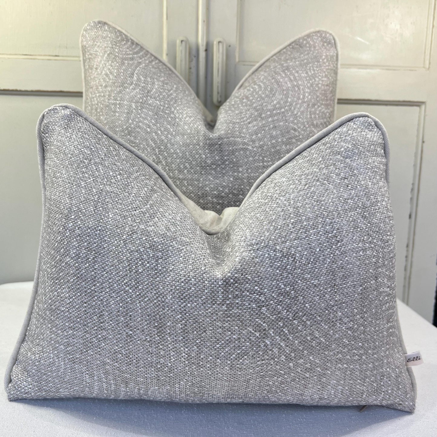 Cushions Made In Fermoie Cloud Luxury Designer Decorative Pale Grey Linen Cushion Pillow Throw Cover