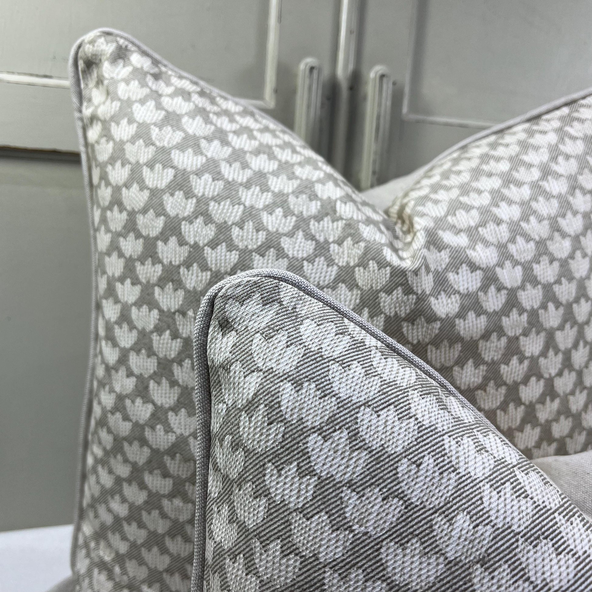 Cushions Made In Fermoie Eythorne Luxury Designer Decorative Pale Green Neutral Cotton Cushion Pillow Throw Cover