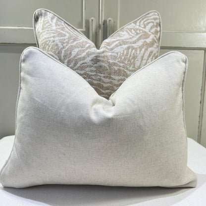 Cushions Made In Fermoie Savernake Linen Luxury Designer Decorative Pale Beige Cushion Pillow Throw Cover