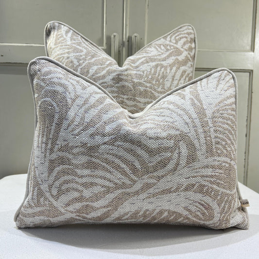 Cushions Made In Fermoie Savernake Linen Luxury Designer Decorative Pale Beige Cushion Pillow Throw Cover