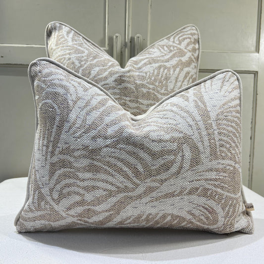 Cushions Made In Fermoie Savernake Linen Luxury Designer Decorative Pale Beige Cushion Pillow Throw Cover