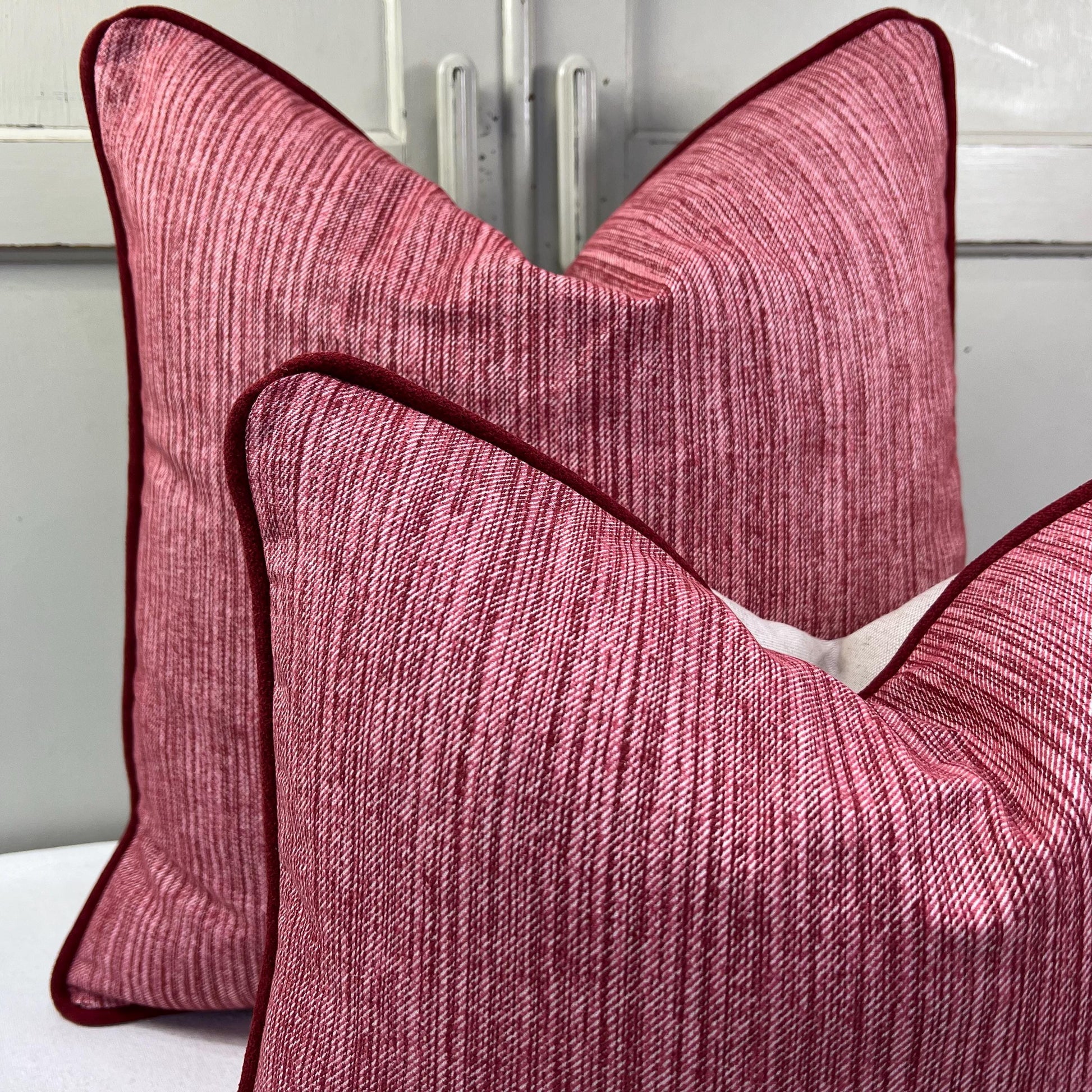 Cushions Made In Fermoie Strie Luxury Designer Decorative Burgundy Cotton Cushion Pillow Throw Cover