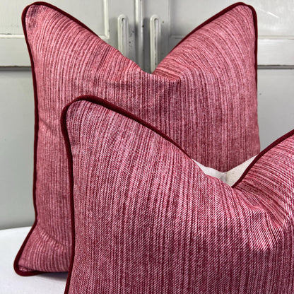 Cushions Made In Fermoie Strie Luxury Designer Decorative Burgundy Cotton Cushion Pillow Throw Cover