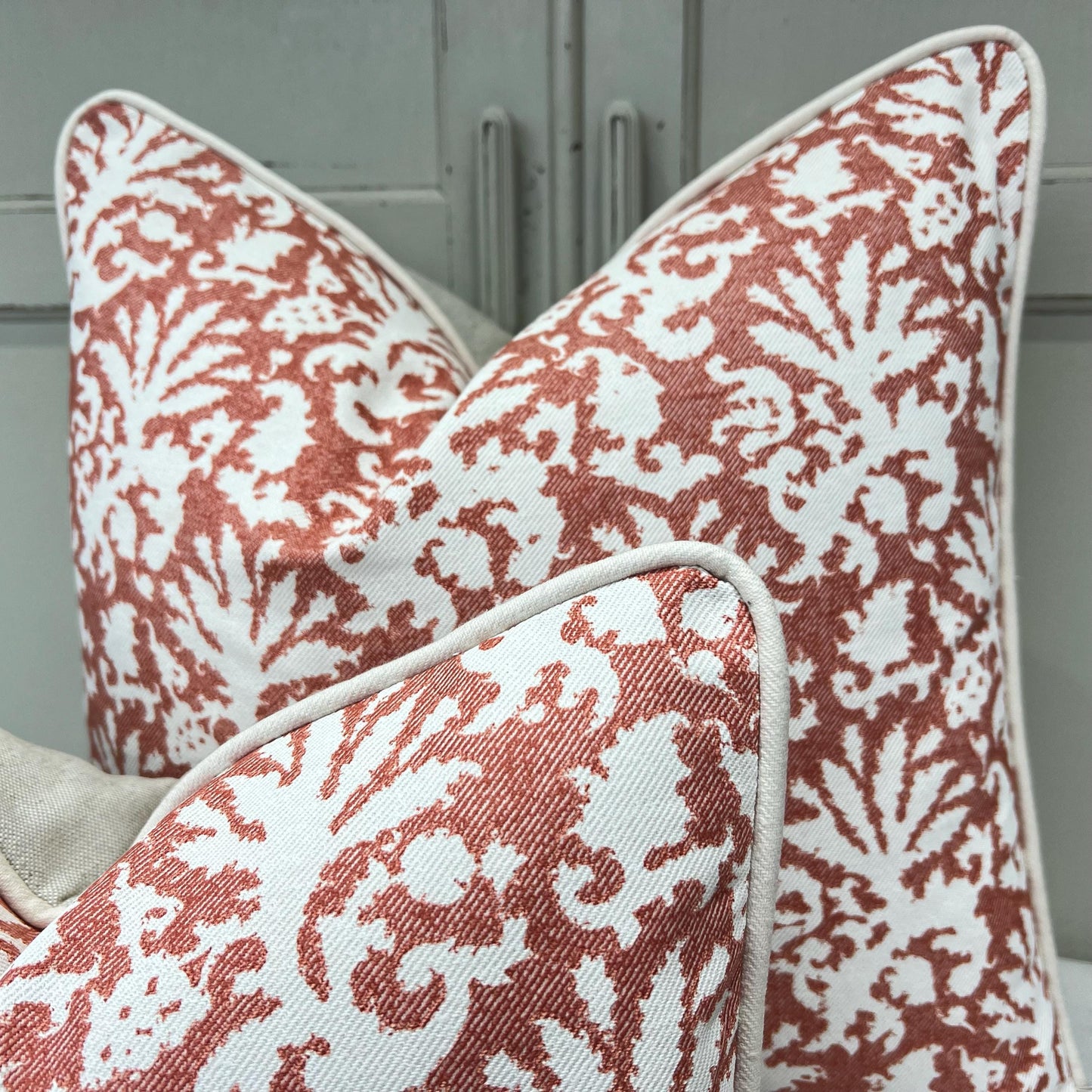 Cushions Made In Fermoie Aylsham Luxury Designer Decorative Orange Cotton Cushion Pillow Throw Cover