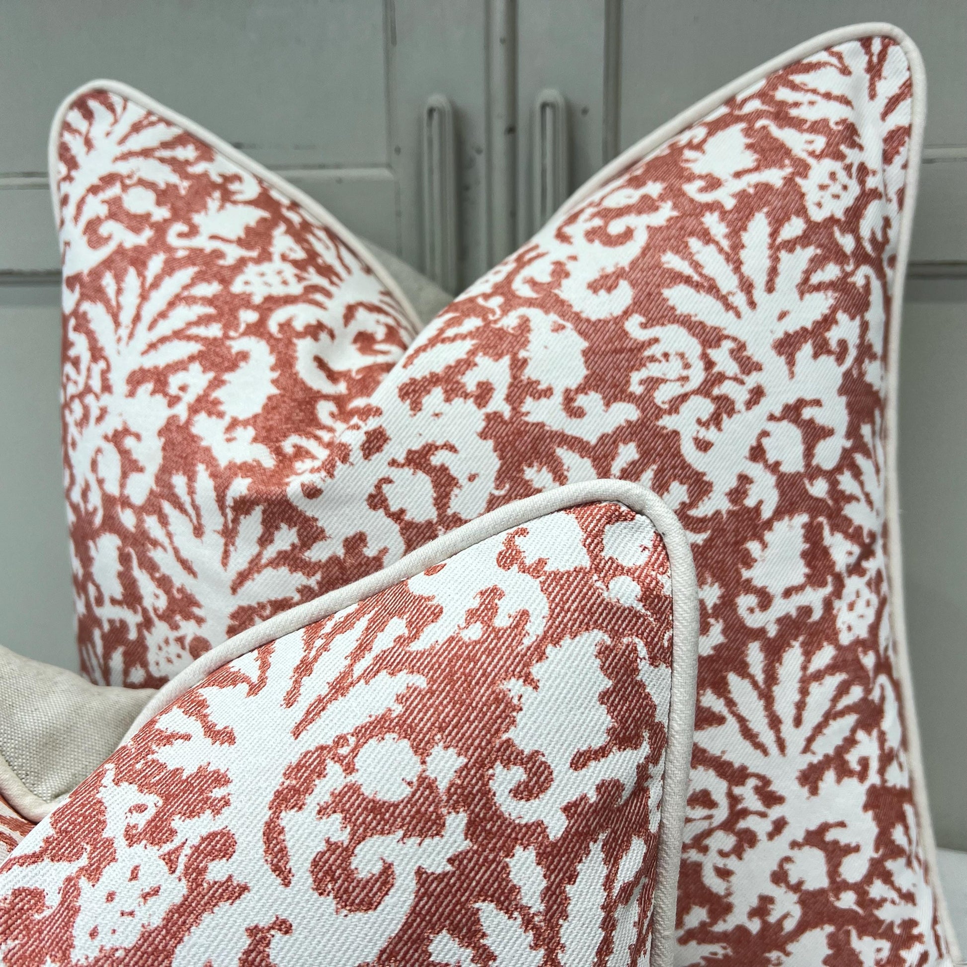 Cushions Made In Fermoie Aylsham Luxury Designer Decorative Orange Cotton Cushion Pillow Throw Cover