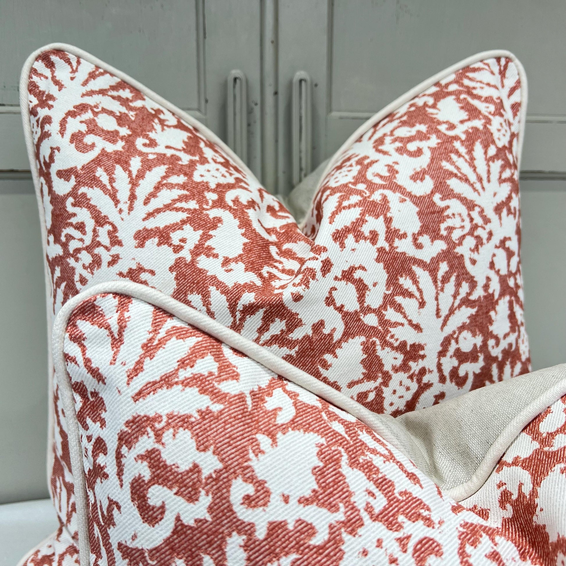 Cushions Made In Fermoie Aylsham Luxury Designer Decorative Orange Cotton Cushion Pillow Throw Cover