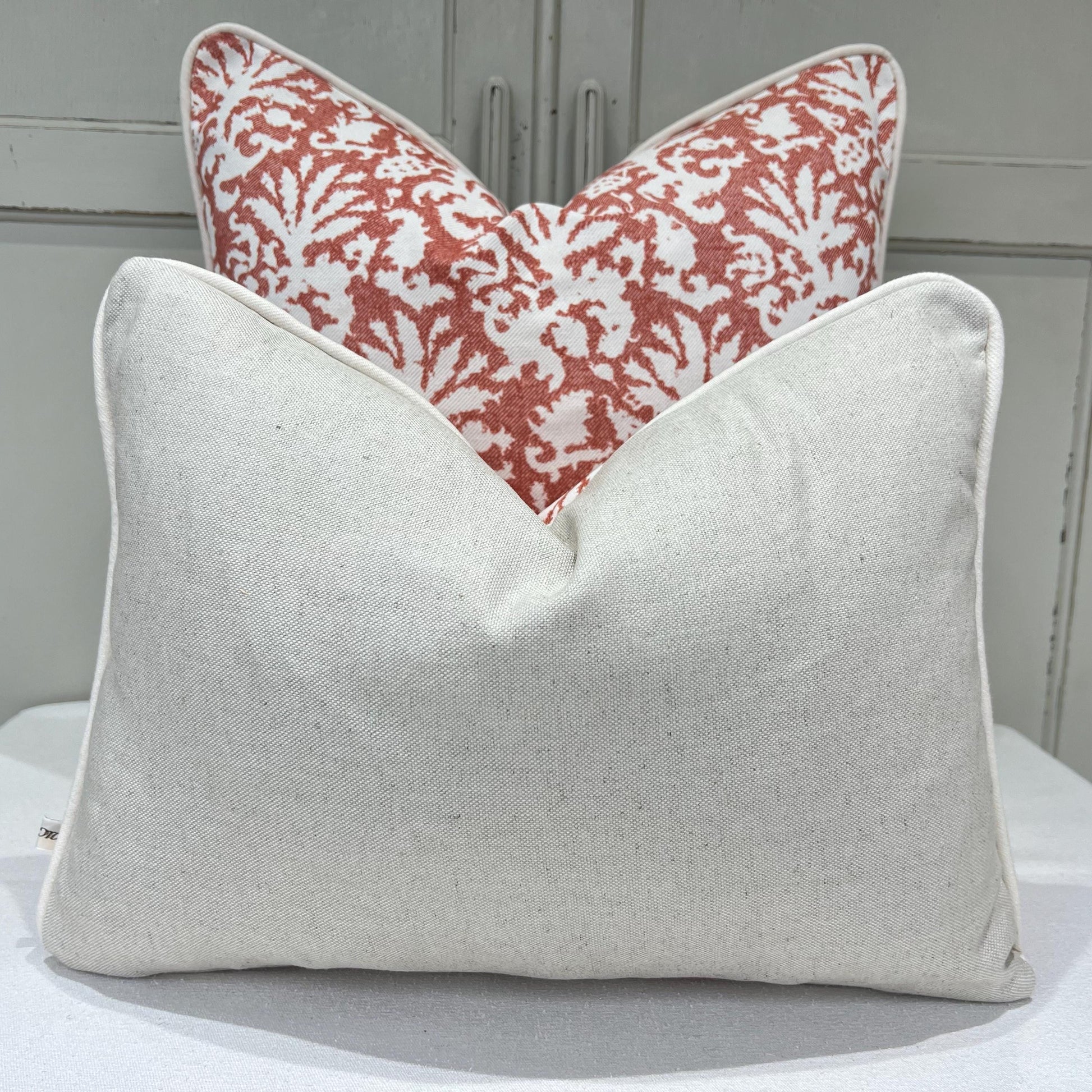 Cushions Made In Fermoie Aylsham Luxury Designer Decorative Orange Cotton Cushion Pillow Throw Cover