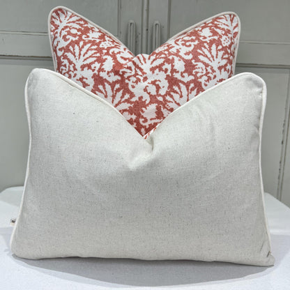 Cushions Made In Fermoie Aylsham Luxury Designer Decorative Orange Cotton Cushion Pillow Throw Cover