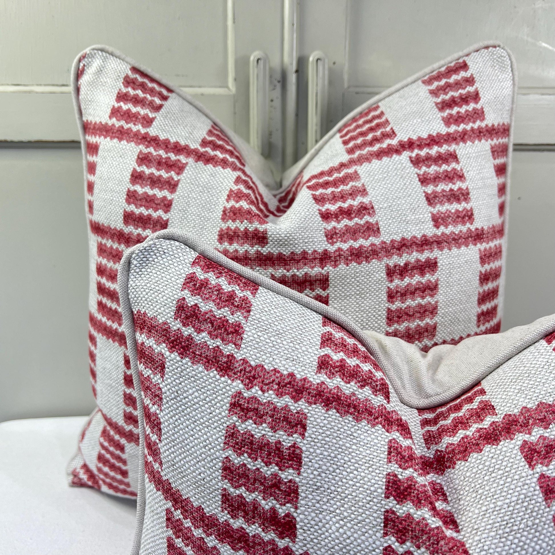Cushions Made In Fermoie Cove Linen Luxury Designer Decorative Red Neutral Cushion Pillow Throw Cover