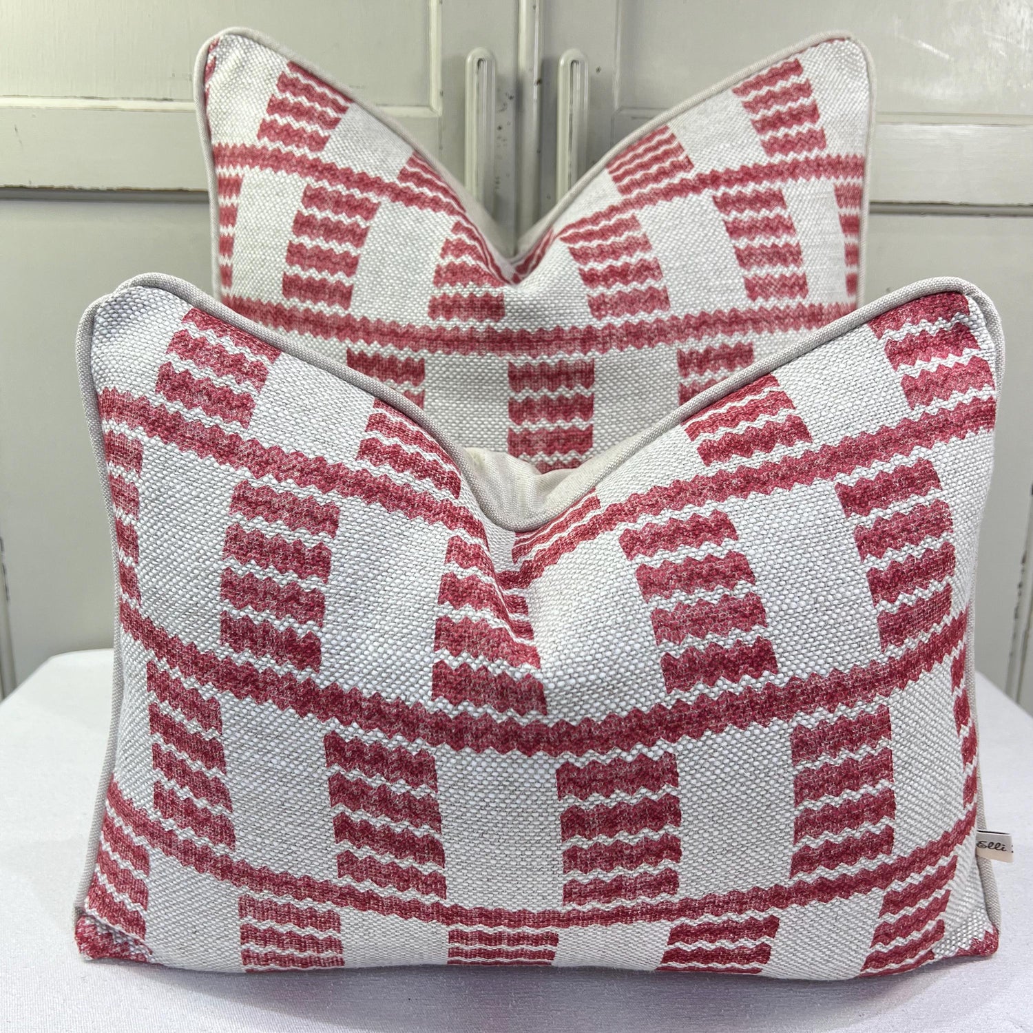 Cushions Made In Fermoie Cove Linen Luxury Designer Decorative Red Neutral Cushion Pillow Throw Cover