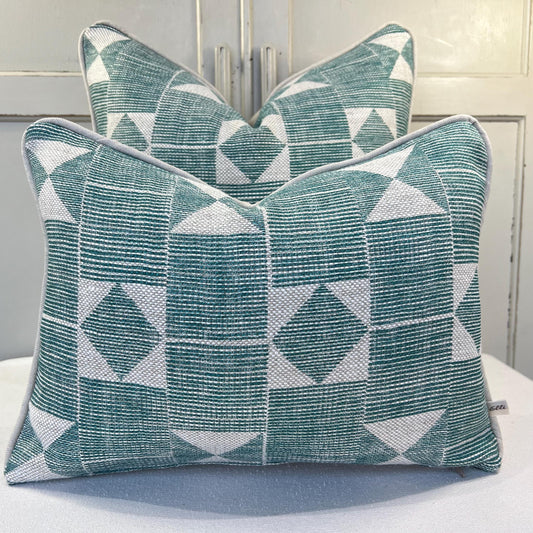 Cushions Made In Fermoie Flag Decorative Dark Teal Neutral Linen Cushion Pillow Throw Cover