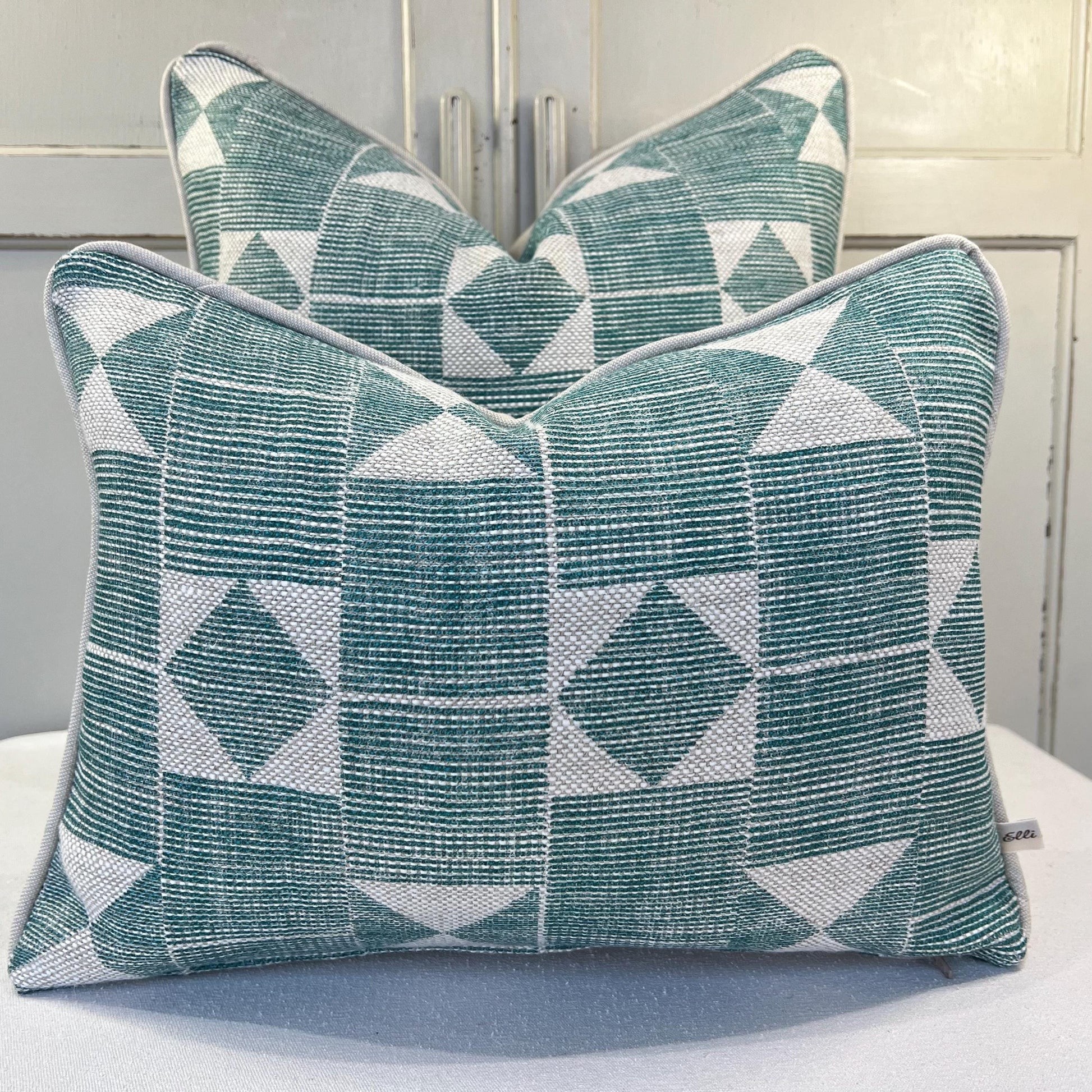 Cushions Made In Fermoie Flag Decorative Dark Green Neutral Linen Cushion Pillow Throw Cover