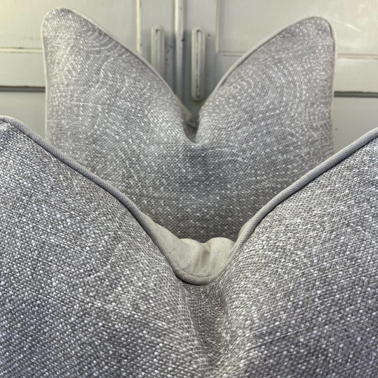 Cushions Made In Fermoie Cloud Luxury Designer Decorative Pale Grey Linen Cushion Pillow Throw Cover