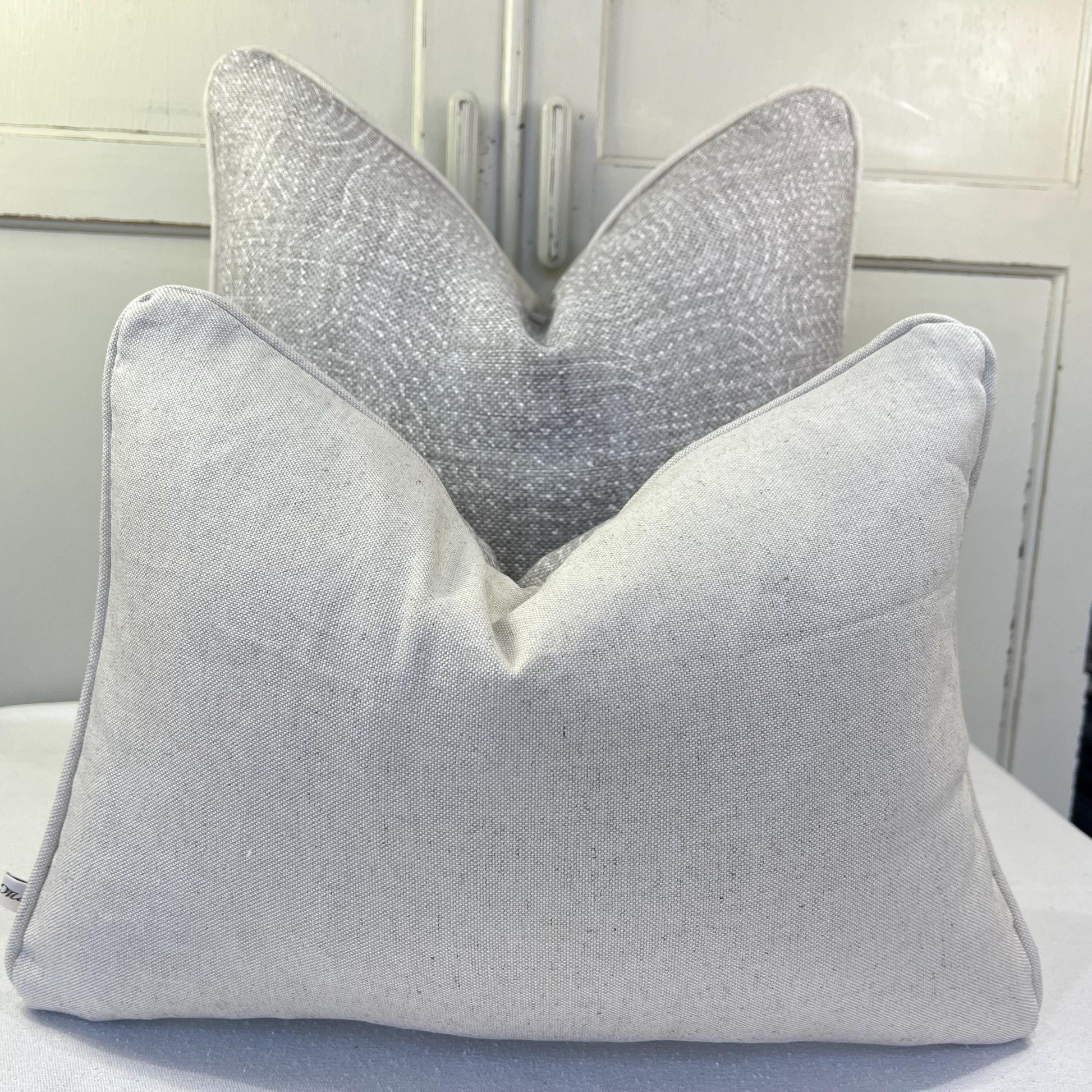 Cushions Made In Fermoie Cloud Luxury Designer Decorative Pale Grey Linen Cushion Pillow Throw Cover