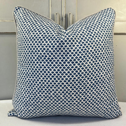 Cushions Made In Fermoie Marden Luxury Designer Decorative Blue Cream Cotton Cushion Pillow Throw Cover