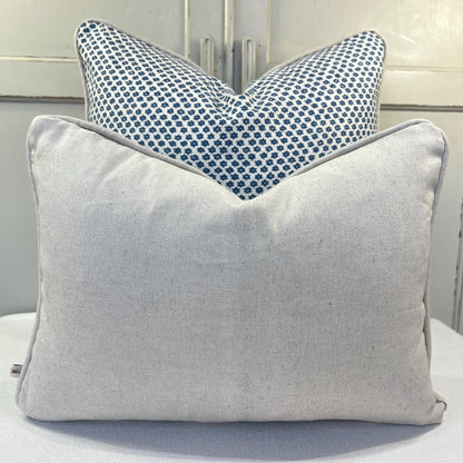 Cushions Made In Fermoie Marden Luxury Designer Decorative Blue Cream Cotton Cushion Pillow Throw Cover