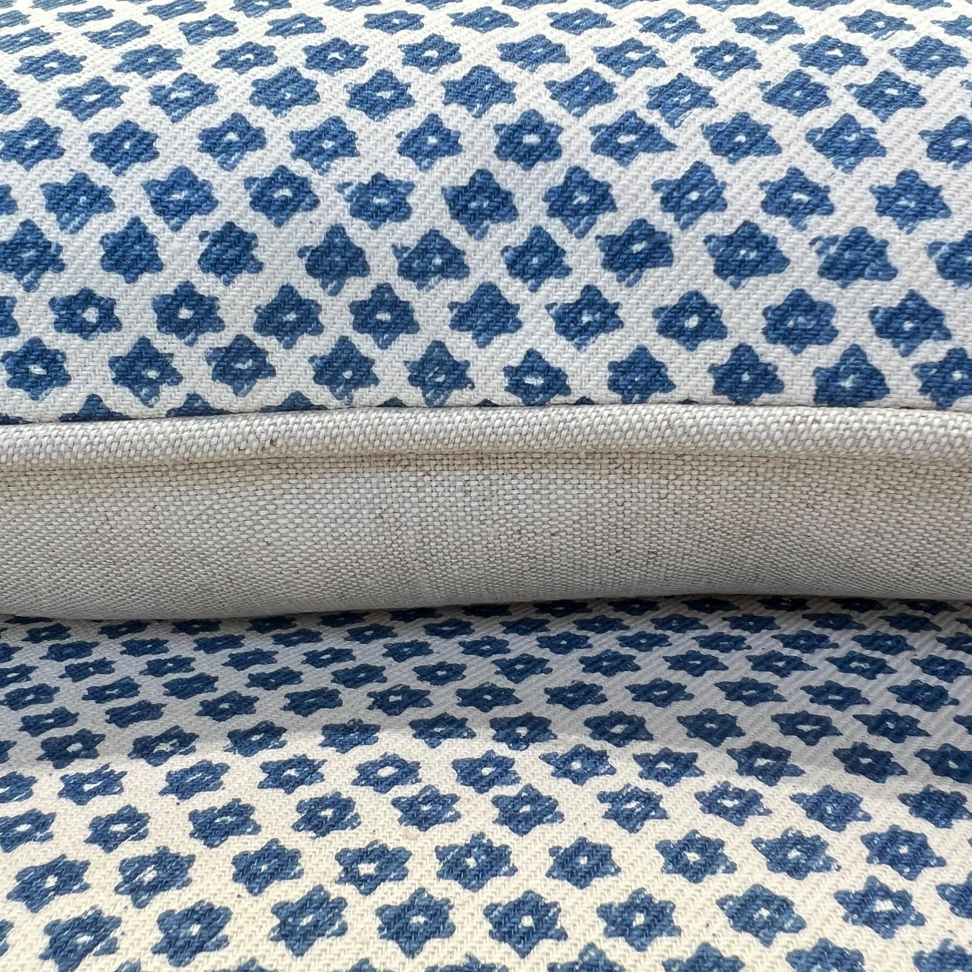 Cushions Made In Fermoie Marden Luxury Designer Decorative Blue Cream Cotton Cushion Pillow Throw Cover
