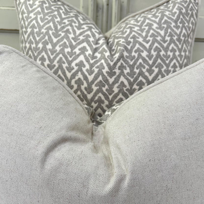 Cushions Made In Fermoie Rabanna Grey Cotton Decorative Sofa Throw Pillow Cover