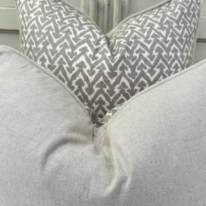 Cushions Made In Fermoie Rabanna Grey Cotton Decorative Sofa Throw Pillow Cover