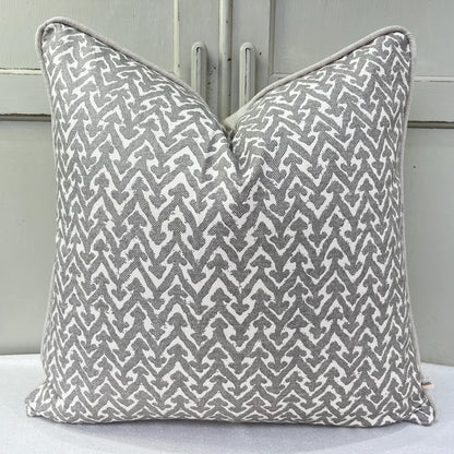 Cushions Made In Fermoie Rabanna Grey Cotton Decorative Sofa Throw Pillow Cover