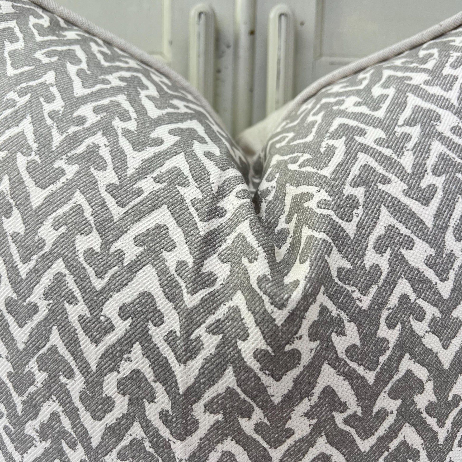 Cushions Made In Fermoie Rabanna Grey Cotton Decorative Sofa Throw Pillow Cover