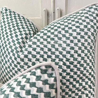 Cushions Made In Fermoie Ruffle Green Cotton Decorative Sofa Throw Pillow Cover