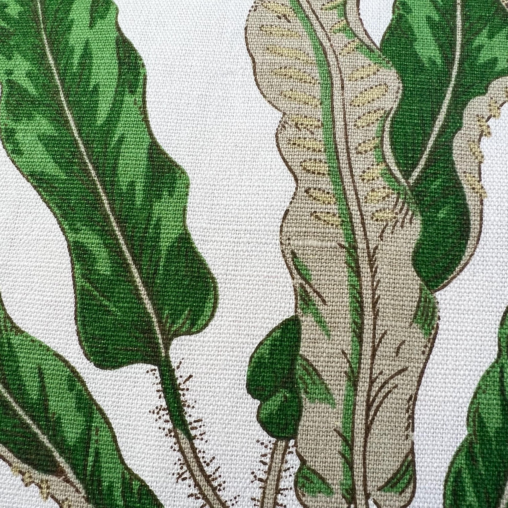 GP & J Baker Ferns Luxury Designer Decorative Green Beige Cushion Throw Pillow Cover