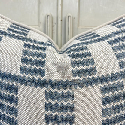 Cushions Made In Fermoie Cove Linen Luxury Designer Decorative Mid Blue Neutral Cushion Pillow Throw Cover