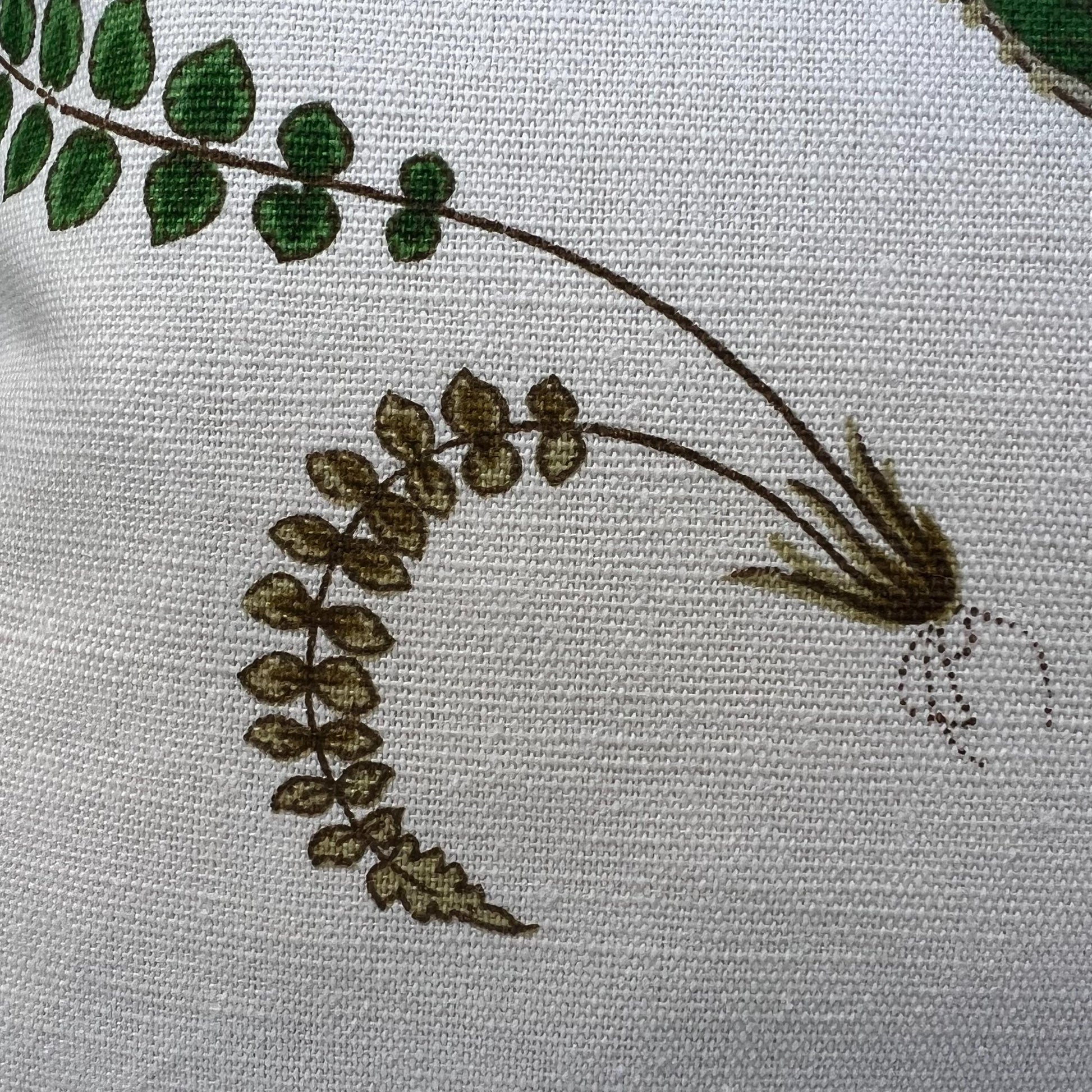 GP & J Baker Ferns Luxury Designer Decorative Green Beige Cushion Throw Pillow Cover