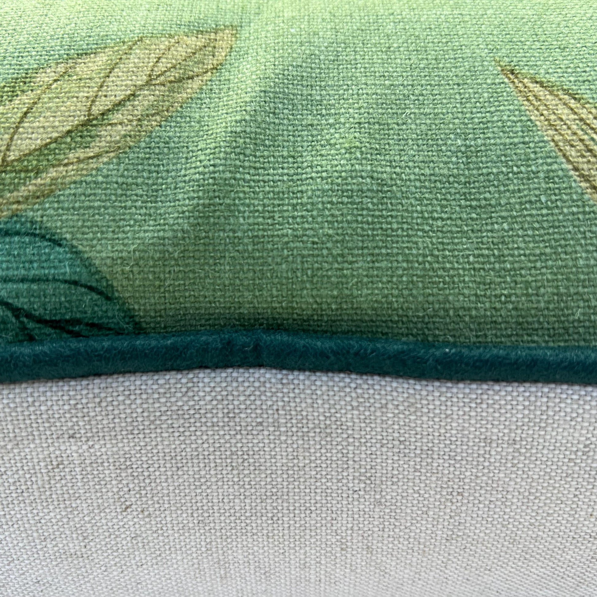 GP & J Baker Peony and Blossom Luxury Designer Green Red Cushion Pillow Cover