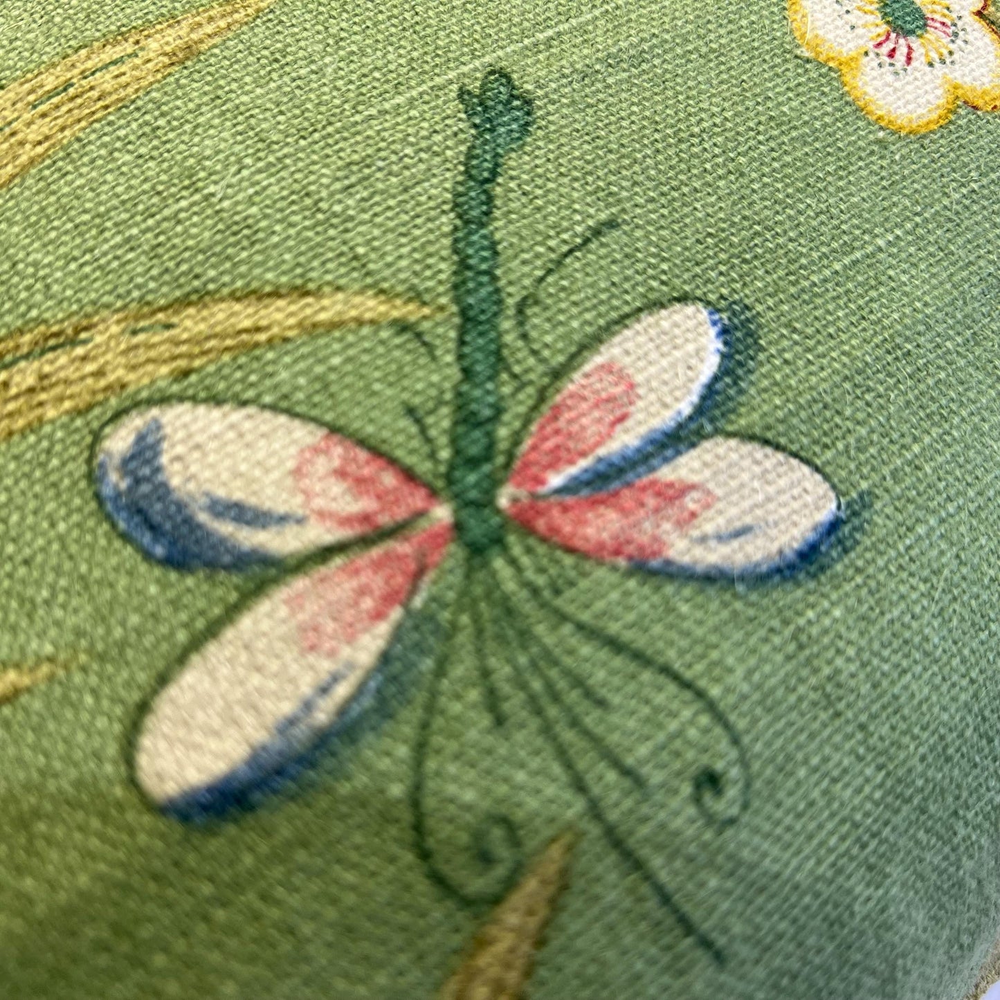 GP & J Baker Peony and Blossom Luxury Designer Green Red Cushion Pillow Cover