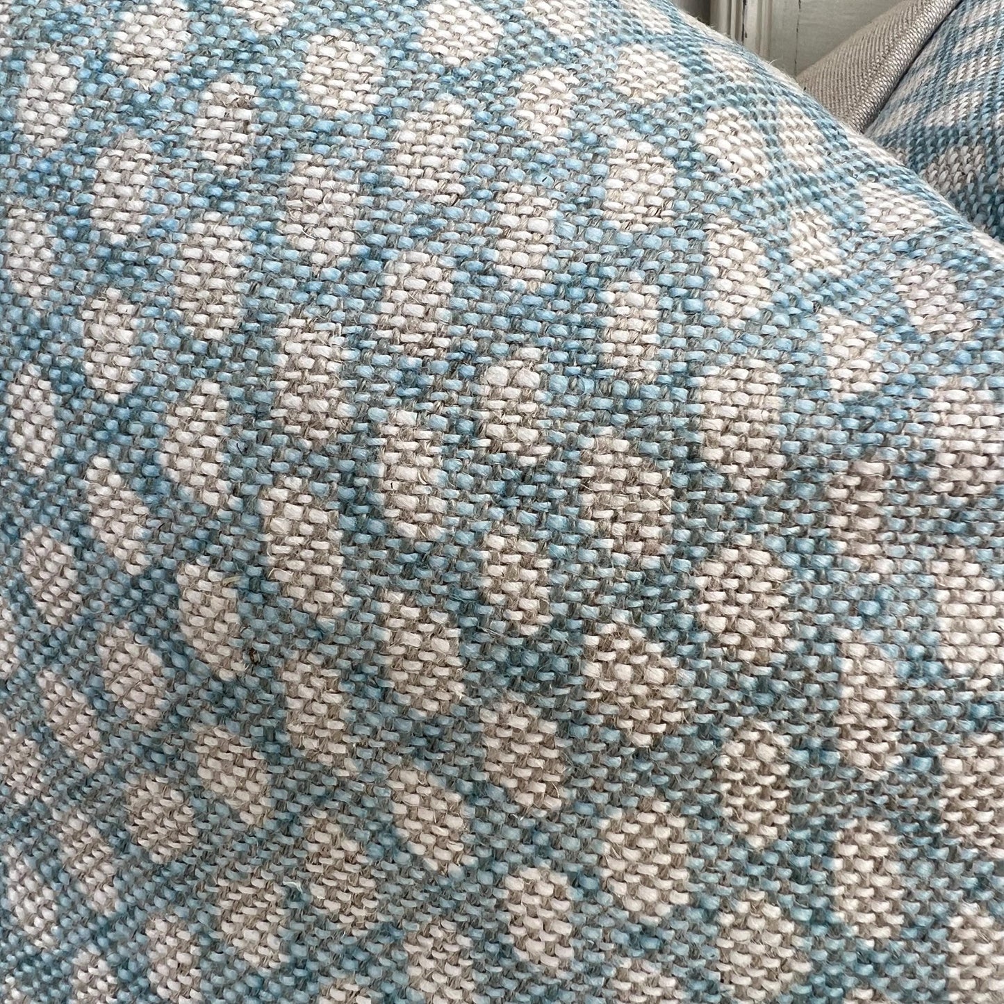 Cushions Made In Fermoie Wicker Luxury Designer Decorative Pale Blue Cotton Cushion Pillow Throw Cover