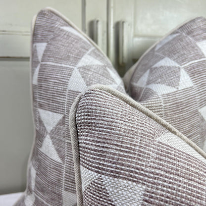 Cushions Made In Fermoie Flag Decorative Taupe Neutral Linen Cushion Pillow Throw Cover