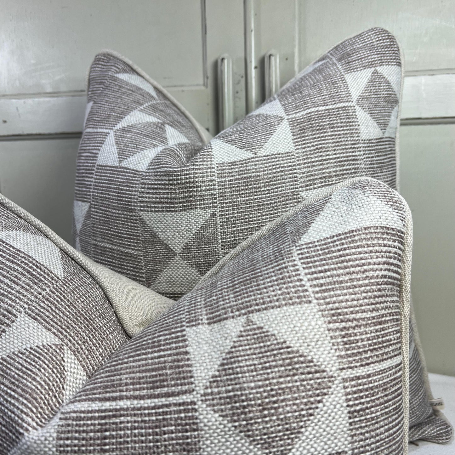 Cushions Made In Fermoie Flag Decorative Taupe Neutral Linen Cushion Pillow Throw Cover