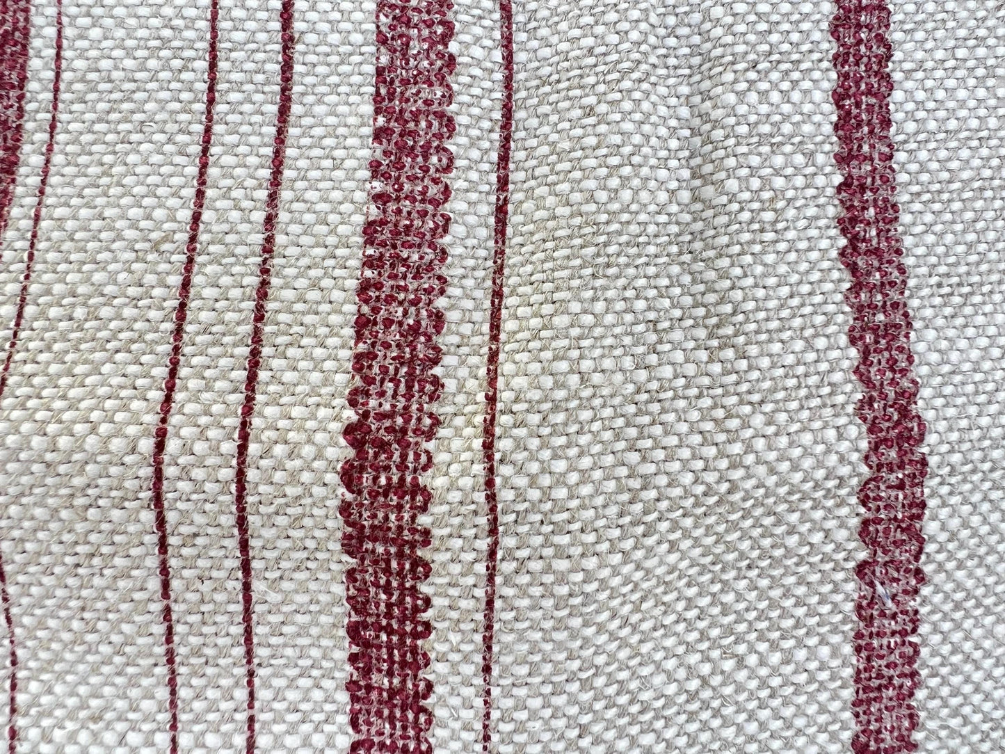 Cushions Made In Fermoie Carskiey Single Stripe Luxury Designer Decorative Neutral Rusty Red Linen Cushion Pillow Throw Cover