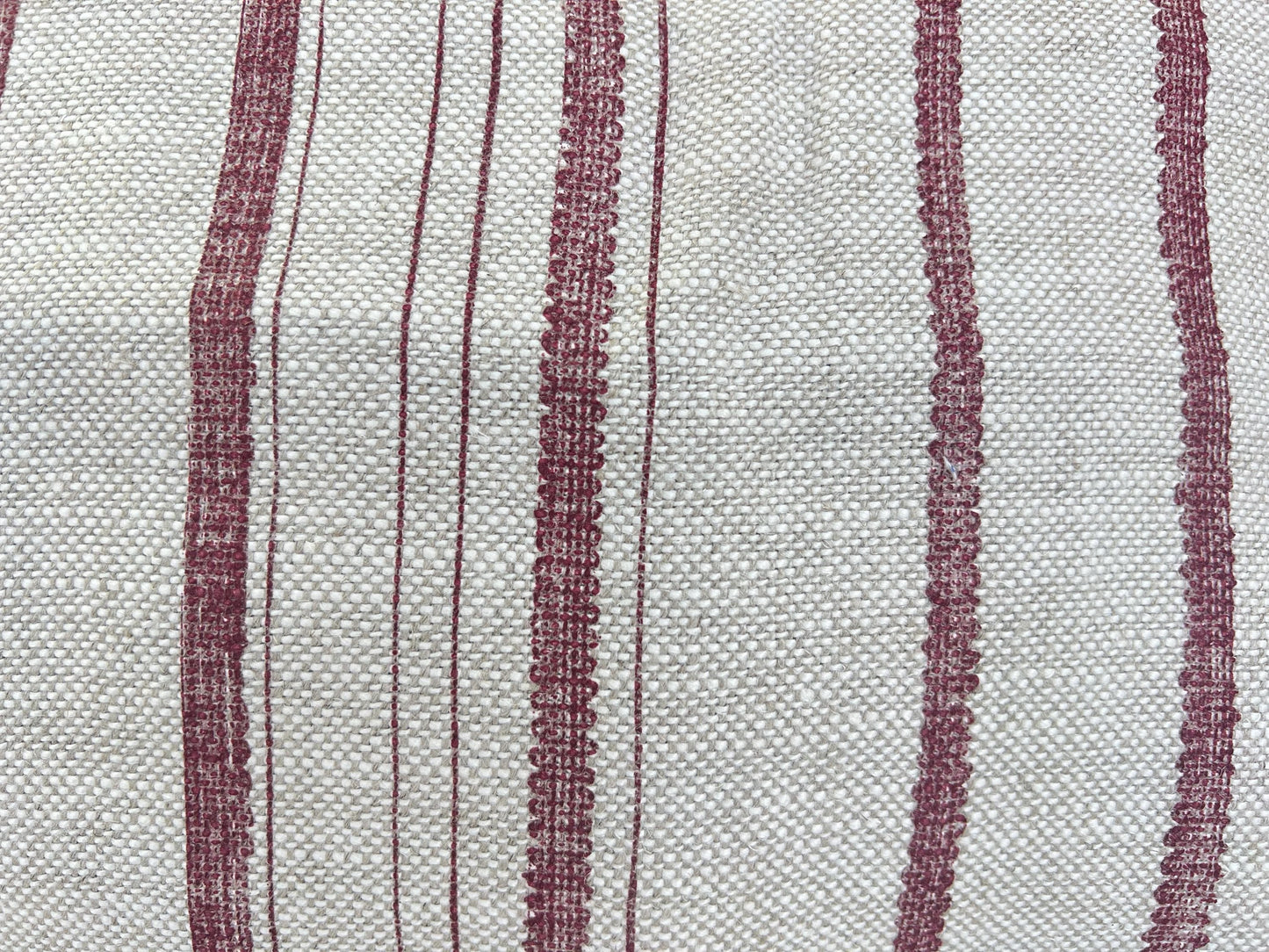 Cushions Made In Fermoie Carskiey Single Stripe Luxury Designer Decorative Neutral Rusty Red Linen Cushion Pillow Throw Cover