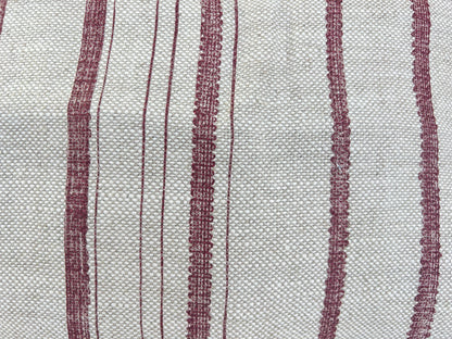 Cushions Made In Fermoie Carskiey Single Stripe Luxury Designer Decorative Neutral Rusty Red Linen Cushion Pillow Throw Cover