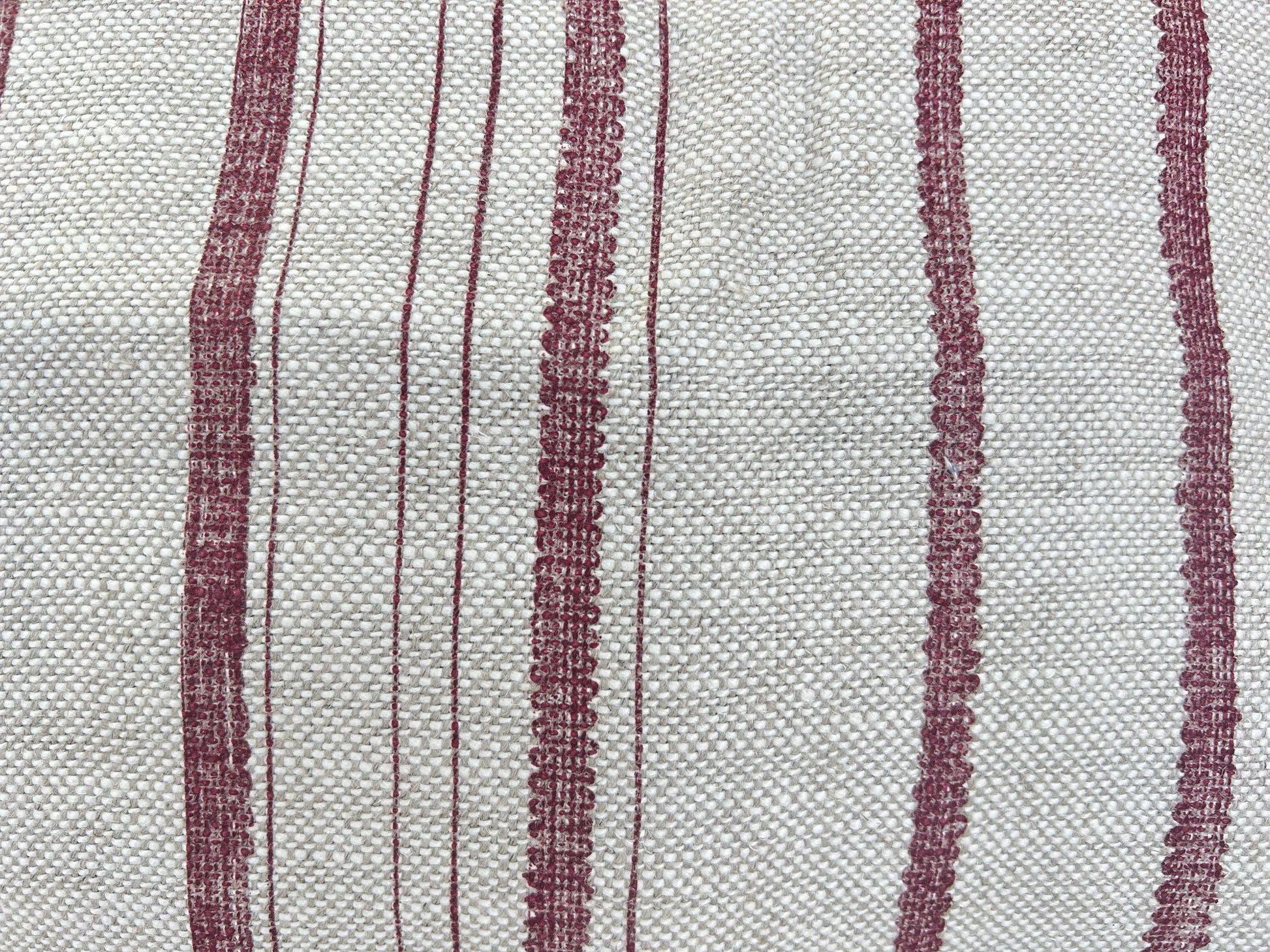 Cushions Made In Fermoie Carskiey Single Stripe Luxury Designer Decorative Neutral Rusty Red Linen Cushion Pillow Throw Cover