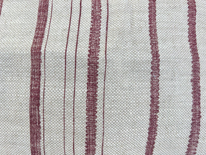 Cushions Made In Fermoie Carskiey Single Stripe Luxury Designer Decorative Neutral Rusty Red Linen Cushion Pillow Throw Cover