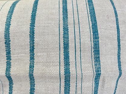 Cushions Made In Fermoie Carskiey Single Stripe Luxury Designer Decorative Neutral Bright Blue Linen Cushion Pillow Throw Cover