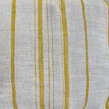 Cushions Made In Fermoie Carskiey Single Stripe Luxury Designer Decorative Neutral Yellow Linen Cushion Pillow Throw Cover